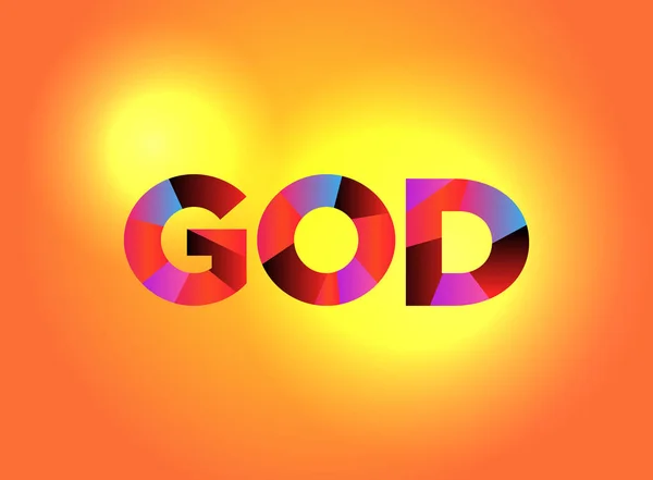 God Theme Word Art Illustration — Stock Vector