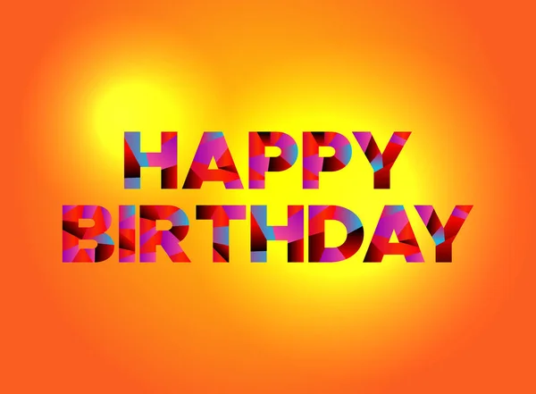 Boldog születésnapot téma Word Art illusztráció — Stock Vector
