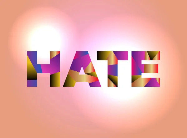 Renkli Word sanat kavramına nefret illüstrasyon — Stok Vektör