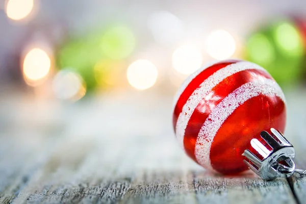 Natal luzes de férias e ornamentos fundo — Fotografia de Stock