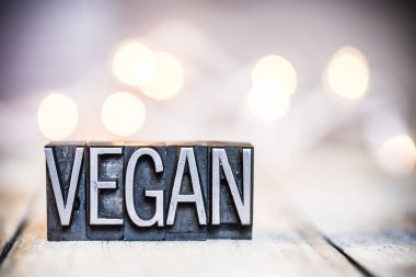 Vegan konsepti Vintage Letterpress türü Tema