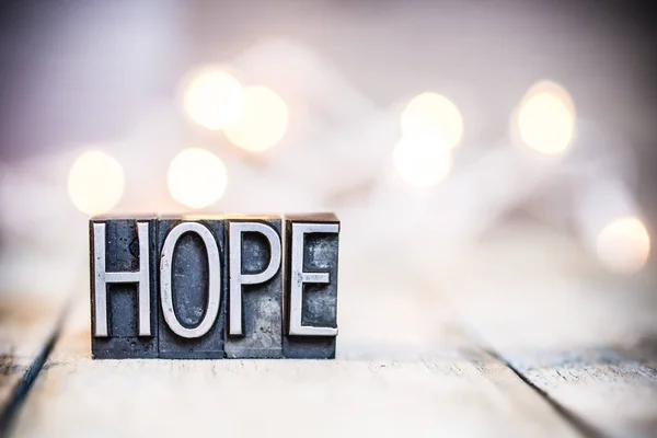 Hope Concept Vintage Letterpress Type Theme — Stock Photo, Image