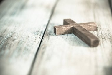 Antika ahşap Hıristiyan çapraz haç arka plan