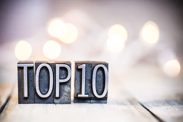 Top 10 Konzept Vintage-Buchdruck-Typ Thema — Stockfoto