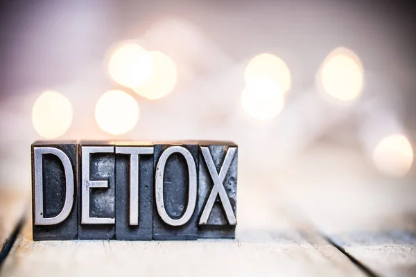 Detox concetto Vintage Letterpress Tipo Tema — Foto Stock