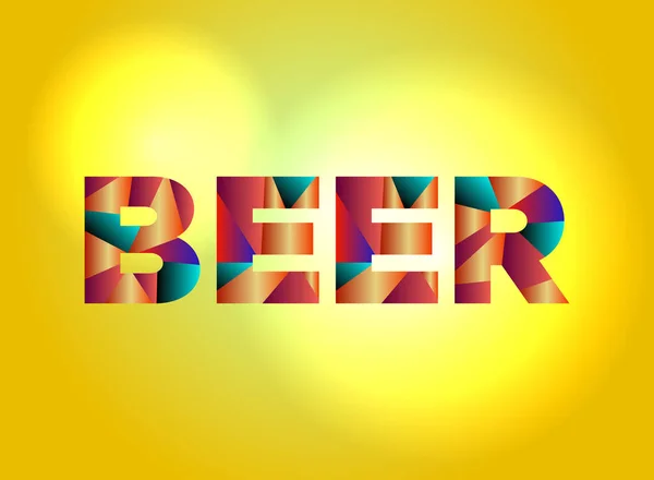 Bier Concept kleurrijke Word Art afbeelding — Stockvector