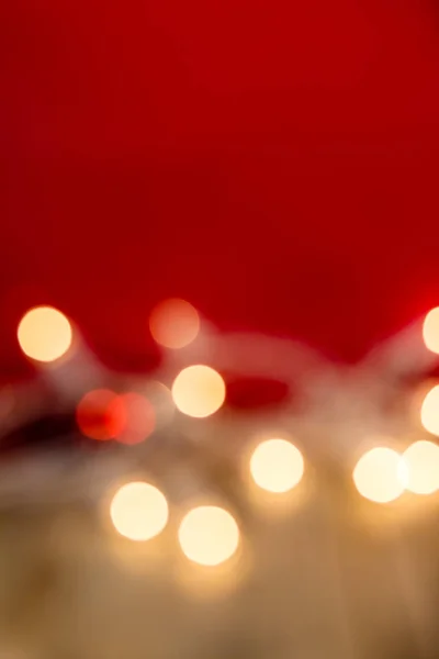 Résumé Fond rouge de lumières de Bokeh — Photo