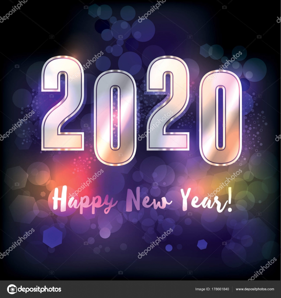 Feliz año nuevo 2021 Feliz año nuevo 2020 ilustración — Vector de stock © enterlinedesign