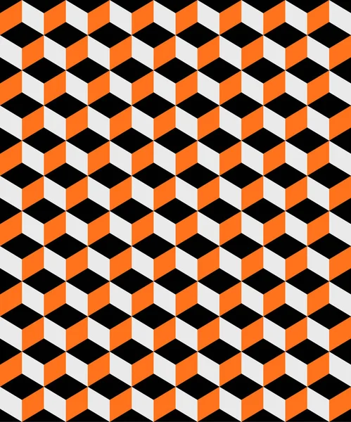 Resumen Naranja y Negro Cubos de fondo Ilustración — Archivo Imágenes Vectoriales