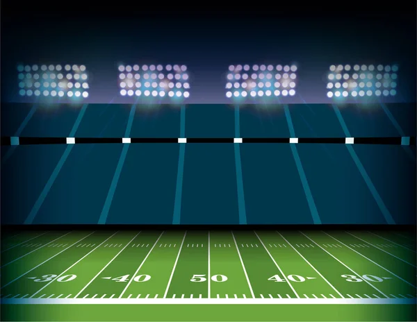 American Football stadion en veld achtergrond afbeelding — Stockvector