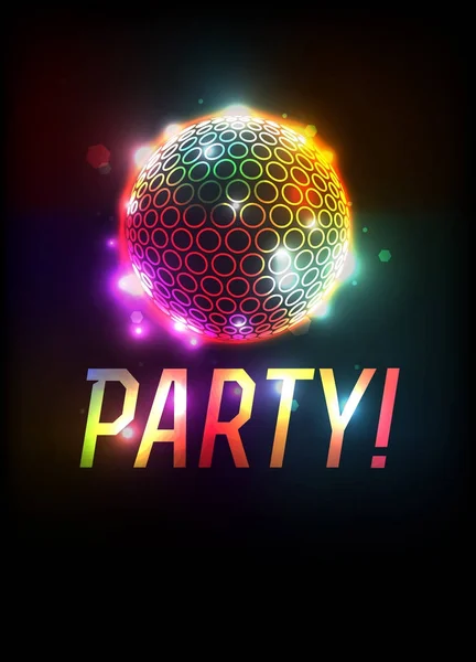 Party Ball thema sjabloon achtergrond afbeelding — Stockvector