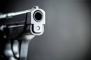 Pistol Handgun and Bullets clipart