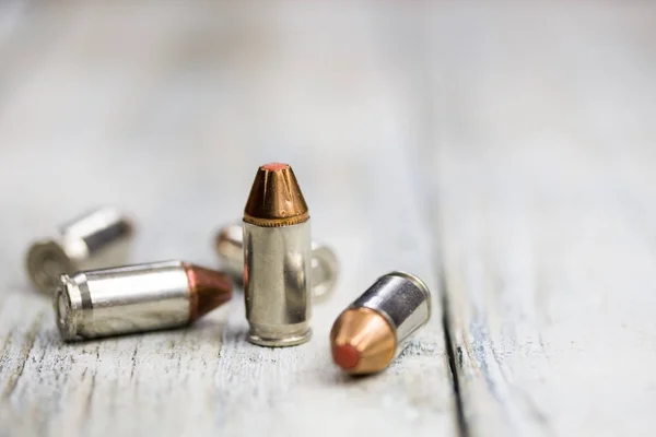Full Metal Jacket Bullets on Background — Stock Photo, Image