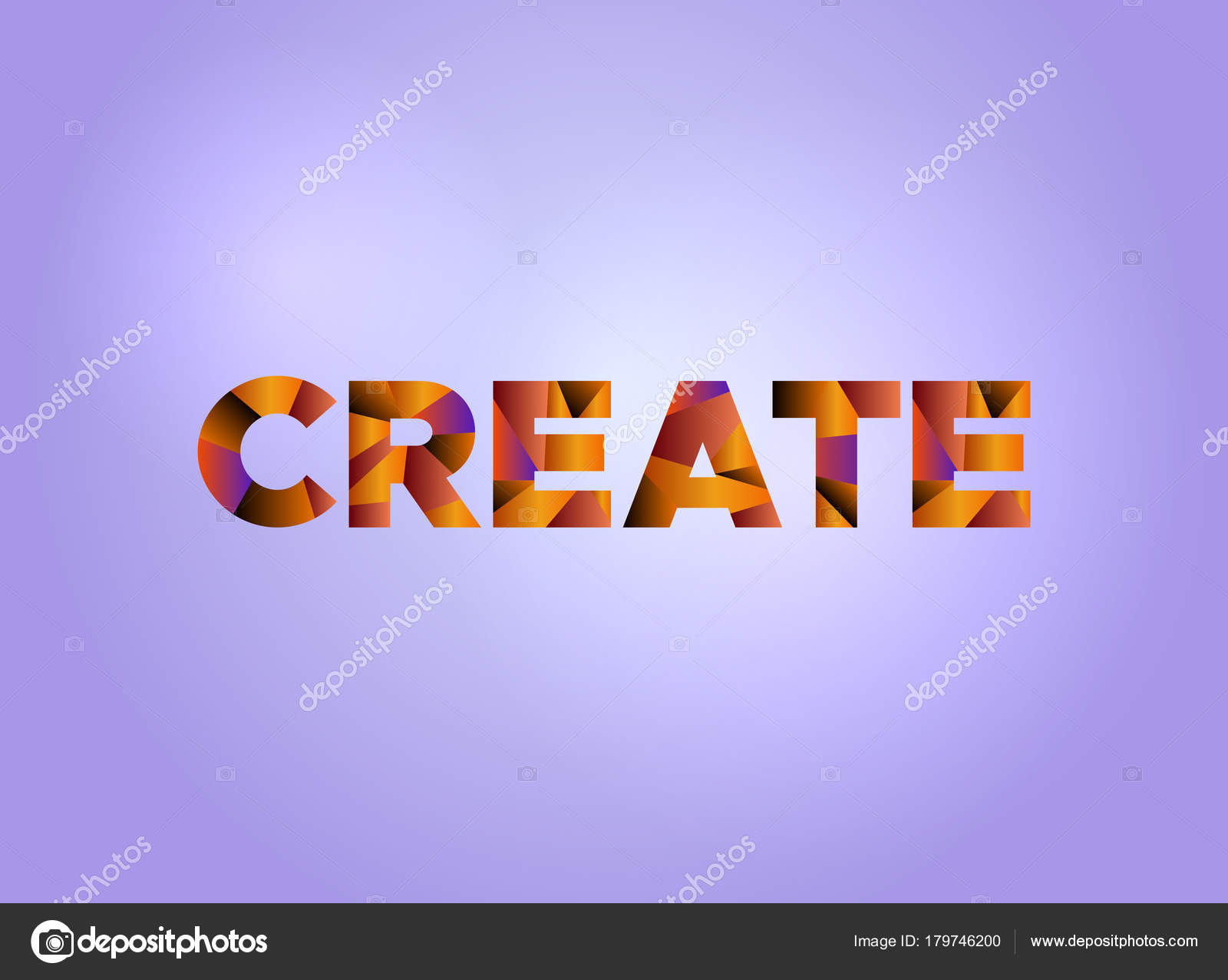 Create Concept Colorful Word Art Stock Vector Image by ©enterlinedesign