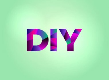 DIY kavramı renkli Word Art