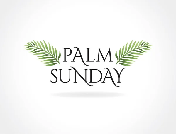 Palm Sunday Christian Holiday Theme Illustration — Stock Vector