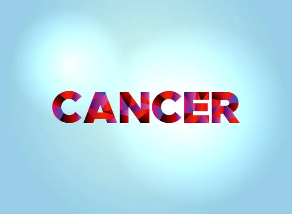 Konsep Kanker Seni Kata Berwarna - Stok Vektor
