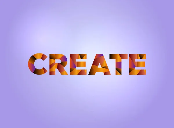 Créer un concept coloré Word Art — Image vectorielle