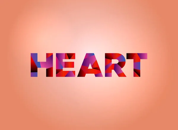 Hjärtat begreppet färgglada ordet konst — Stock vektor