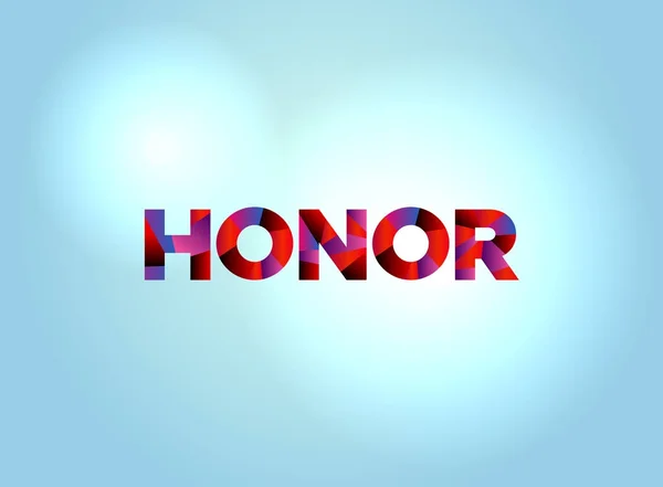 Honor Concept värikäs sanataide — vektorikuva
