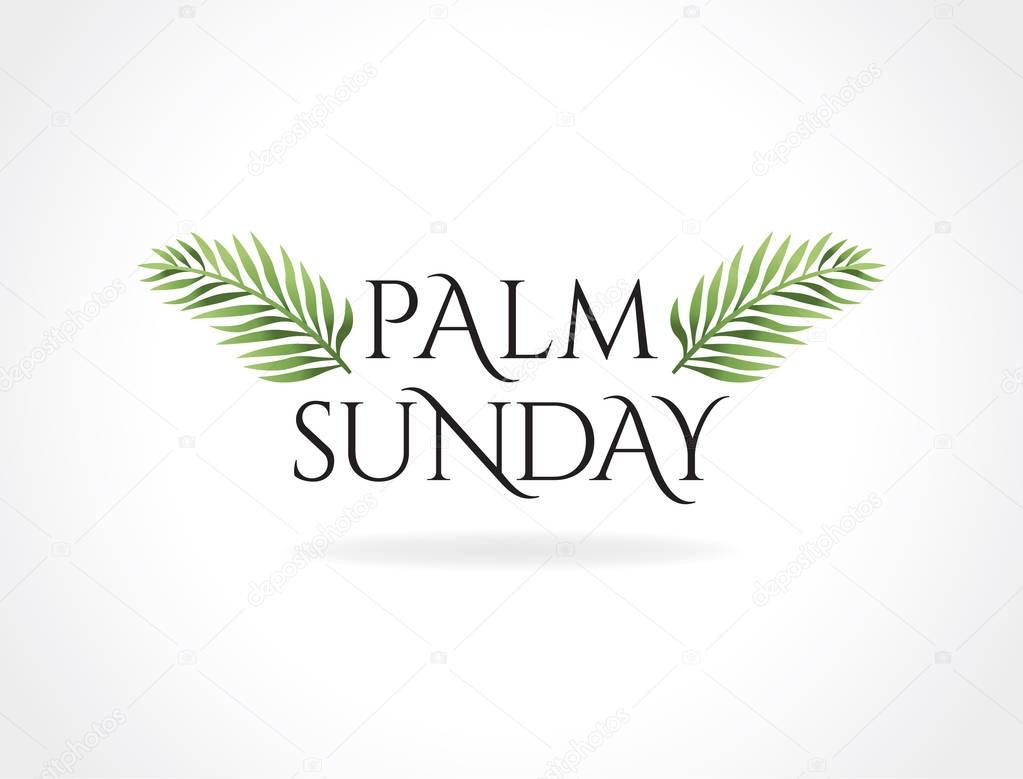 Palm Sunday Christian Holiday Theme Illustration