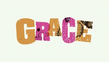 Grace kavramı damgalı Word Art illüstrasyon