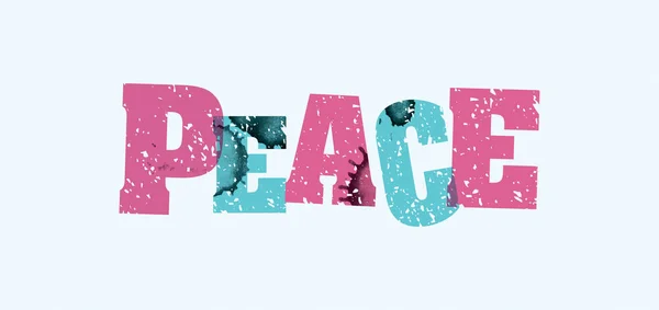 Peace Concept Stamped Word Art Illustration — Stock Vector