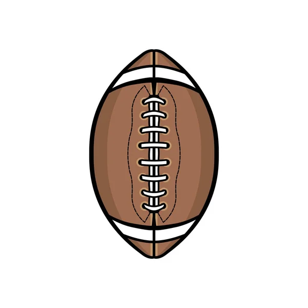 American Football Ball isoliert auf weißer Abbildung — Stockvektor