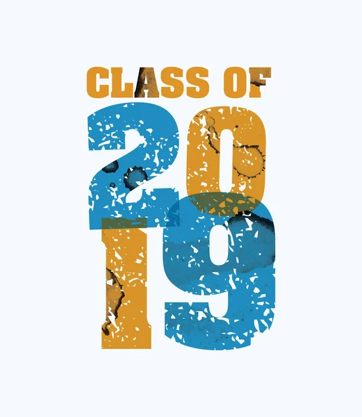 Class of 2019 Concept Stamped Word Art Illustration — Stock Vector