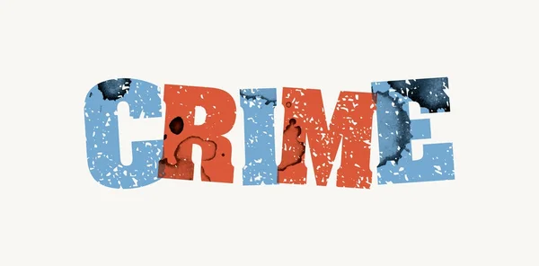 Concept de crime estampillé Word Art Illustration — Image vectorielle