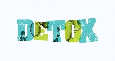 Detox Concept Stamped Word Art Illustration clipart