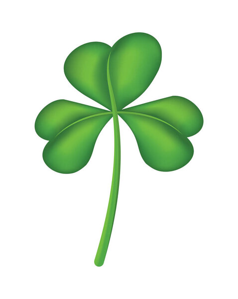 Isolated Green Shamrock Clover Illustration