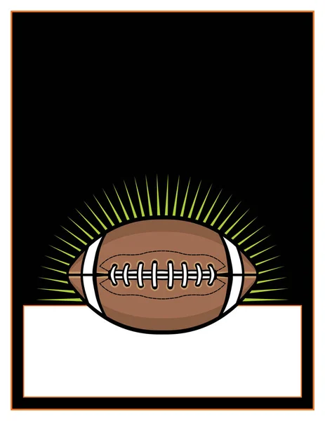 American Football Ball Template Background Illustration. — Stock Vector
