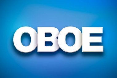 Obua Tema Word Art renkli arka plan üzerinde