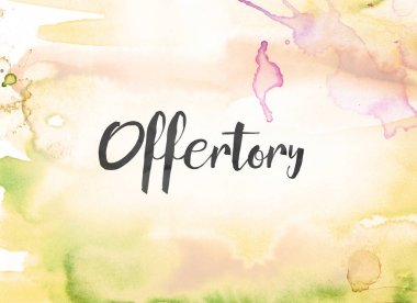 Offertory kavramı suluboya ve mürekkep boyama