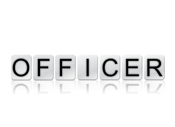 Officer Concept Tiled Word Isolated on White — Stock Photo, Image