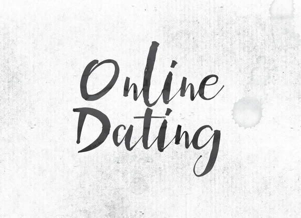 Online Dating koncept målade bläck Word och tema — Stockfoto
