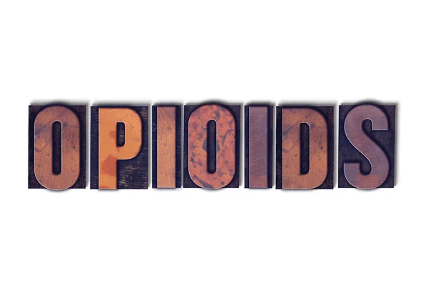 Tipo Word izole opioidler kavramı — Stok fotoğraf