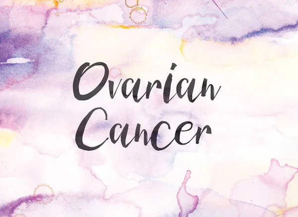 Concetto di cancro ovarico Pittura ad acquerello e inchiostro — Foto Stock