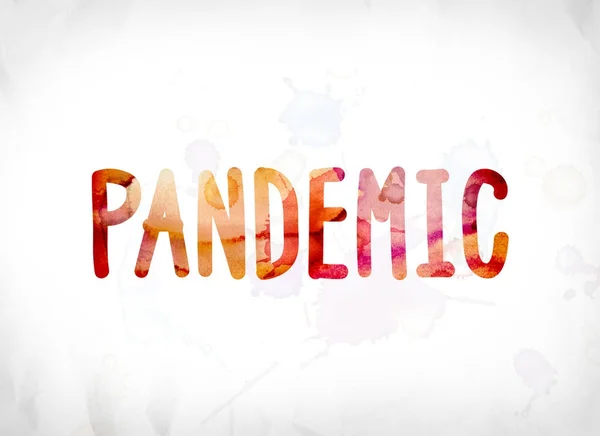 Pandemic Concept Painted Watercolor Word Art — Stock Photo, Image