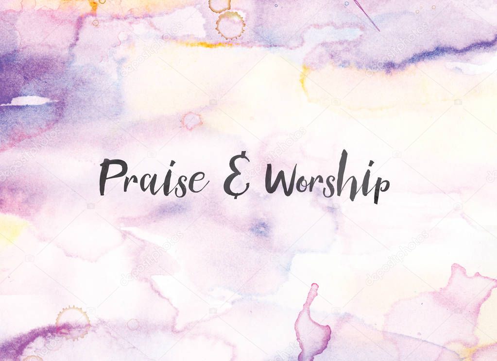 Praise & Worship Concept Watercolor and Ink Painting