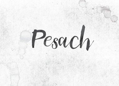 Pesach kavramı mürekkep Word ve Tema boyalı