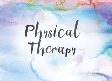 Fizik tedavi kavramı suluboya ve mürekkep boyama