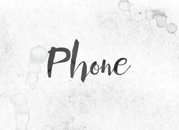 Concept de téléphone peint mot d'encre et thème — Photo