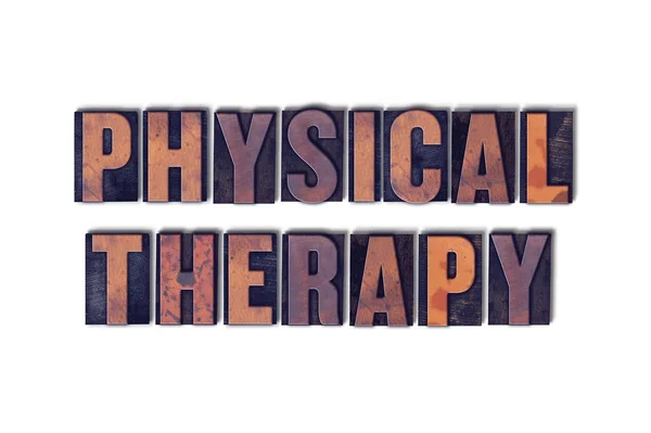 Fisioterapia concetto isolato Letterpress Word — Foto Stock