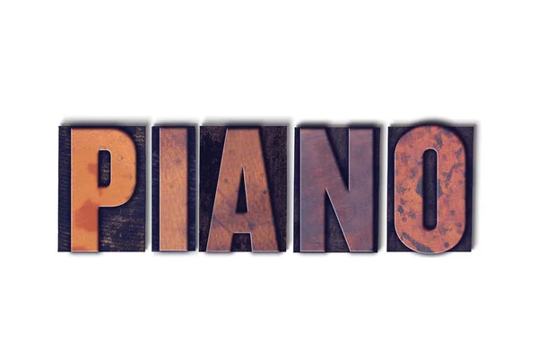 Piano Concept Isolé Letterpress Word — Photo