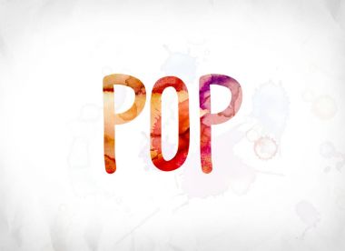 Pop kavramı suluboya Word Art boyalı