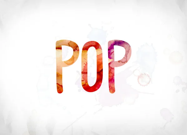Pop kavramı suluboya Word Art boyalı — Stok fotoğraf