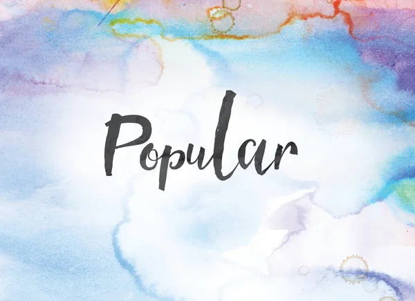 Populaire Concept aquarel en inkt schilderij — Stockfoto