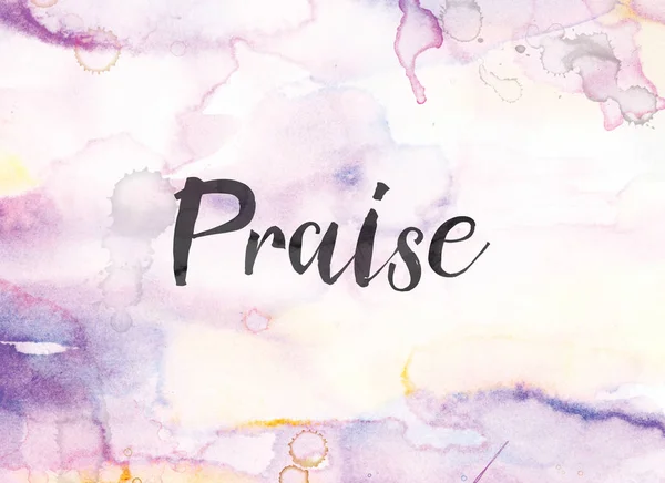 Praise Concept Watercolor and Ink Painting — Stock Photo, Image